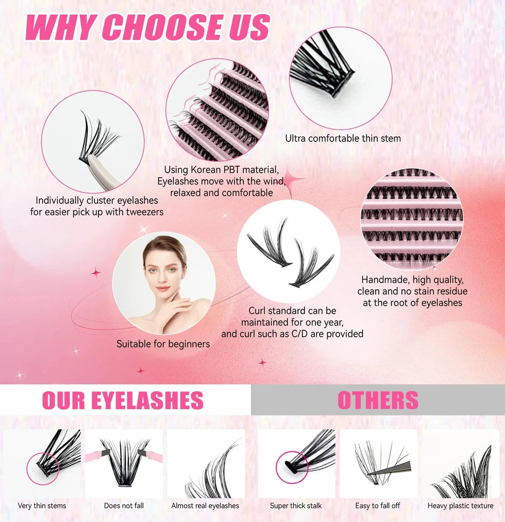 DIY Lash Extension Kit — 200 Clusters + Bond & Seal